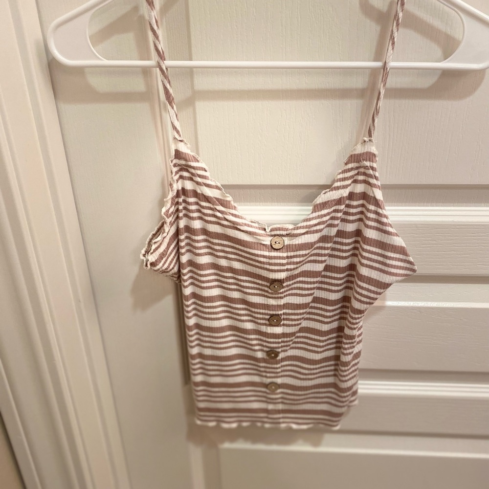 Striped cropped tank